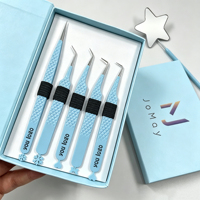 Pince à épiler professionnelle à pointe en fibre pour extensions de cils, personnalisable OEM, marque privée, pour volume et pose de cils