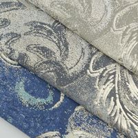Tissu Jacquard Damassé 2024 pour Tapisserie et Canapé, Décoration Intérieure Bleue, Nappe en Coton en Gros pour Hôtel, Cantonnière Européenne en Acrylique