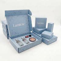 Boîte en carton ondulé rigide personnalisée pour produits de soin de la peau, emballage plat pour expédition, boîte d'expédition en papier pour cosmétiques