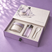 Nouveauté : Boîtes cosmétiques rigides en carton magnétique violet, recyclables, avec tiroir, pour emballage cadeau, avec logo
