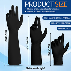 Guanti Monouso Dipsi in Nitrile Nero, Impermeabili, Senza Polvere, Resistenti agli Agenti Chimici, Protezione per le Mani - Product Image 4