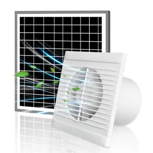 New 12V không thấm nước năng lượng mặt trời Powered mini quạt thông gió phòng tắm nhà bếp DC nhựa dòng chảy hướng trục người hâm mộ Video hỗ trợ kỹ thuật 4 inch/12V