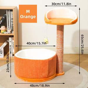 Modern <b>Cat</b> Climbing Frame Integrated <b>Cat</b> House Jumping Platform Sisal Teaser Balls Space-Saving for <b>Small</b> Apartments Factory - Product Image 3