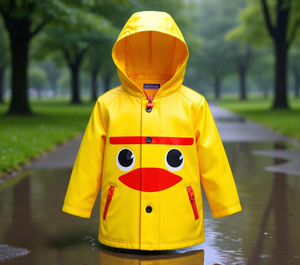 Impermeabile per bambini MJ-2200 PE usa e getta in stile cartone animato per campeggio e uso all'aperto - Product Image 2