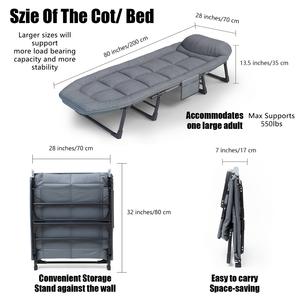 3-in-1 opvouwbare campingbed, 5 standen verstelbaar, patio ligstoel, draagbare slaapbank - Product Image 3