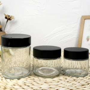 Tapa CR resistente a los niños Natural, botella de tarro de vidrio a prueba de olores de 200ml, negra mate, a prueba de niños con tapa CR - Product Image 3