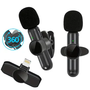 Factory Direct Selling Clip-on Small Portable Lapel Lavalier Wireless Microphone For Podcast Recording