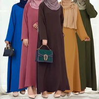 L-188 Nouveau Style Abaya pour Femmes Musulmanes Dubaï Vêtement Islamique en Polyester Respirant Robes Longues Élégantes et Modestes