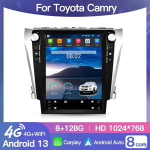 HFMidia Autoradio 12,1 pouces avec écran vertical, unité centrale multimédia vidéo Bluetooth pour Toyota Camry 2012-2017, lecteurs auto sans fil CarPlay - Product Image 2