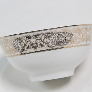 Tangshan <strong>Factory</strong> Eco-Friendly Bone China Dinnerware Set for 8 Gold <strong>Design</strong> Ceramic <strong>Tableware</strong> for Home Use Bone China Dinnerware - Product Image 2