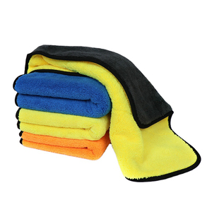 Serviette de voiture en microfibre à séchage rapide double face en polaire corail, absorbante et épaisse pour le lavage de voiture, le nettoyage ménager, la station-service - Product Image 2