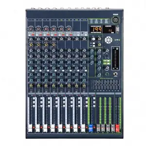 Professional MP3 Computer Input Built-in 99 Reverb Effect 12 Channel Digital Audio Mixer