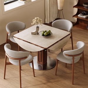 <span class=keywords><strong>Tavolo</strong></span> da pranzo quadrato convertibile e sedie Set, stile nordico <span class=keywords><strong>salvaspazio</strong></span> mobili da sala da pranzo con <span class=keywords><strong>tavolo</strong></span> regolabile - Product Image 1