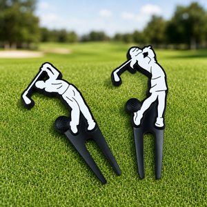Outil de réparation de divots de golf en métal personnalisé avec marqueur de balle magnétique, vente en gros, OEM, cadeau de tournoi de golf personnalisé, fabricant - Product Image 1