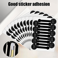 Étiquettes de scellage en papier pour sandwichs et pains, en PVC transparent double face, résistantes à l'eau, avec logo imprimé personnalisé, forte adhérence, couleur noire