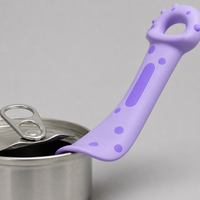 YAOYUE Ensemble de cuillères manuelles pour animaux de compagnie en ABS TPE, avec ouvre-boîte en forme de patte de dinosaure et couvercle à 3 anneaux pour l'alimentation des chats et chiens en nourriture humide