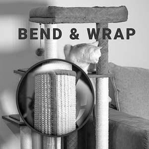 Eco-Vriendelijke Duurzame Verpakking Krabpaal Vervanging Kat Krabben Sisal Mat Grey 2 Pack 16X12 Inch Elk - Product Image 6