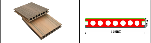 WPC Wood Plastic Composite Decking Board Solid Wpc Outdoor Floor