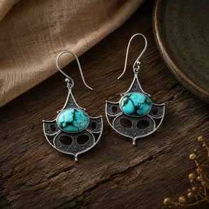 Pendientes de Color Turquesa Vintage, Estilo Retro, Pendientes Colgantes, Joyería de Moda Bohemia para Mujer, Venta al por Mayor - Product Image 2