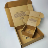 Boîte à lettres en carton ondulé de haute qualité personnalisée, boîte cadeau en papier kraft brun, faible MOQ, fournisseur de boîtes en papier bon marché