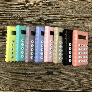 Venda por atacado mini calculadora forma biscoito bonito chaveiro calculadora promoção presente 8 calculadora digital