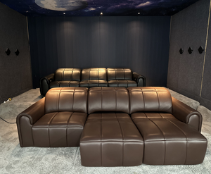 लक्जरी वास्तविक चमड़े का रिमोट कंट्रोल विस्तारित सोफा सेट लिविंग रूम विला सोफा बिस्तर के लिए इलेक्ट्रिक एक्सपेंडेबल रिमोट कंट्रोल - Product Image 3