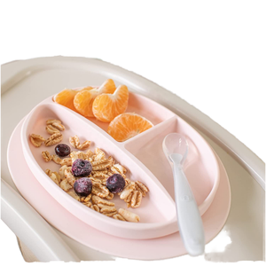 Assiette d'alimentation <span class=keywords><strong>pour</strong></span> bébé en silicone de qualité alimentaire sans BPA, personnalisée en gros, bol à ventouse, certifié CE, non toxique, vaisselle <span class=keywords><strong>pour</strong></span> enfants - Product Image 1
