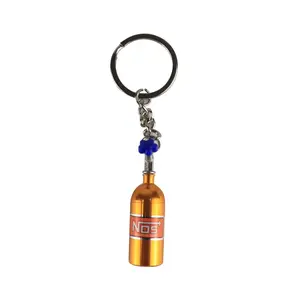 Fashion Metal Key Ring Car Key Chain Holder Keyfob NOS Turbo Nitrogen Bottle Keychain