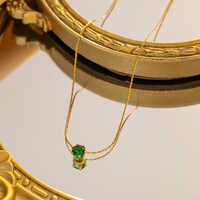 Collier Personnalisé Pierre de Naissance Décembre - Chaîne Plaquée Or Élégante pour Femme, Bijou Fin à Signification