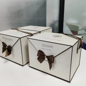 초콜릿 포장 선물 상자 세트 초콜릿 트뤼플 딸기 포장 상자 리본