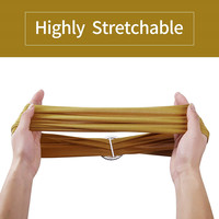 Bandeau de chaise extensible doré pour banquets d'hôtel et mariages, en spandex élastique, avec nœud et boucle coulissante pour événements et fêtes
