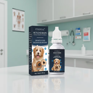 Gouttes oculaires pour animaux de compagnie, pour chats et chiens, antibactériennes, non toxiques, nettoyantes douces, ingrédient actif à 0%-5%, soulagent les démangeaisons oculaires, la stimulation des larmes - Product Image 1
