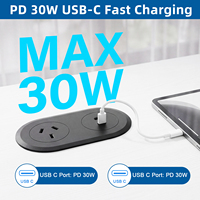Module d'alimentation de table standard australien OEM 2400W avec ports de charge rapide double USB-C pour mobilier hôtelier