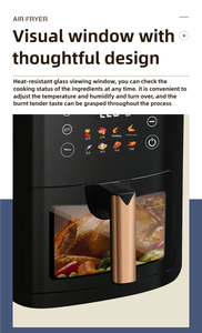 OEM Air friggitrice in plastica Smart cucina forno per uso domestico 5L Smart Ari Zer forno e Silicone pentola ad aria profonda friggitrice con Display LCD - Product Image 6