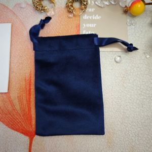 Pochette en velours doux flanelle pour collier et rouge à lèvres, sac cadeau haut de gamme en velours avec cordon de serrage, pochette à bijoux pour collier - Product Image 3
