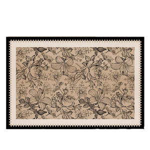 Alfombra Retro Francesa de Estilo Vintage con Patrón Floral, de Fibra de Poliéster, Rectangular, para Decoración del Hogar, Sala de Estar, Dormitorio, Sofá - Product Image 4