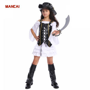 Costumes de <span class=keywords><strong>pirate</strong></span> pour enfants pour le Carnaval et Halloween, tenue de chasseuse, costume de club, robe de fête fantaisie, chapeau pour filles, patchs oculaires, costume de pirates - Product Image 1