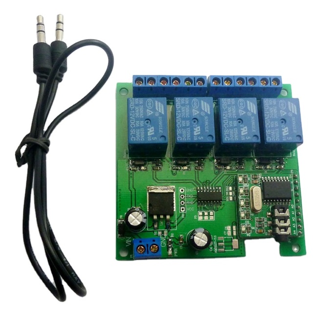 DC 12V 4CH DTMF Relay MT8870 Phone Voice Decoder Remote Controller Switch Module