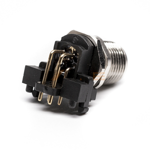 M12 5 Pin Dik Açılı Konnektör Erkek A Kodlu PCB Montajlı M12x1.0 Dişli IP67 DeviceNet CANopen - Product Image 2