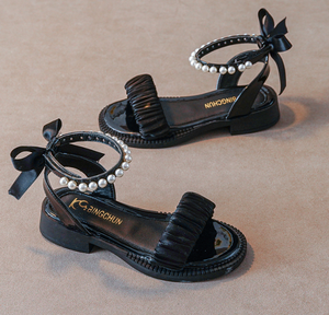 Sandalias con Lentejuelas para Niñas, Sandalias de Moda para Bebés, Sandalias de Princesa con Lazo de Perlas, Sandalias Individuales - Product Image 4