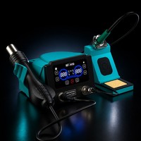 Station de Retravail à Air Chaud 2-en-1 RF-H10 avec Fer à Souder 210, Double Écran LCD, Veille Intelligente, Chauffage Rapide, Résistant à l'Oxydation