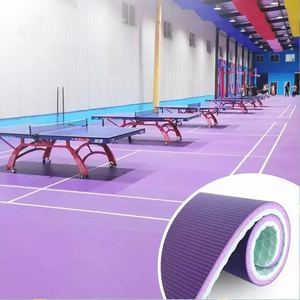 Suelo Deportivo de PVC para Interiores, Resistente al Desgaste y Antideslizante, para Tenis de Mesa, Bádminton y Baloncesto - Product Image 5