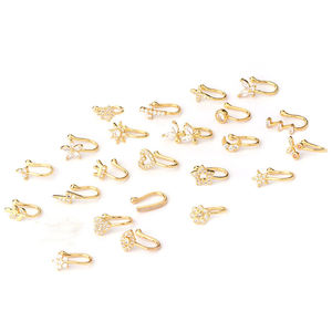 Boucle d'oreille sans Piercing pour le nez, 1 pièce, anneau en fleur, cœur, étoile, couronne, manchette en Cartilage, Helix, offre spéciale - Product Image 3