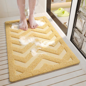 Tapis de bain antidérapant rectangulaire en PVC à motif géométrique pour la sécurité dans la salle de bain - Product Image 2