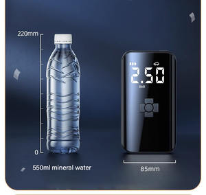 משאבת אוויר דיגיטלית לרכב מיני 120W עם צג, מדחס אוויר אלחוטי ABS, משאבת אוויר נטענת, תאורת חירום, צג לחץ אוויר בצמיגים - Product Image 3