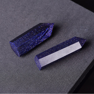 للبيع بالجملة موشور حجر ذهبي أزرق مصقول عالي الجودة للديكور المنزلي - Product Image 2