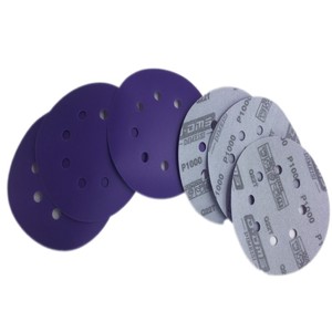 DMS Q22T Kunden spezifisches Film-Runds chleif papier 5 Inc 125mm 8-Loch-Keramik-Aluminiumoxid-Schleifscheibe - Product Image 1