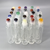 Bouteille de rouleau de pierres précieuses vides de haute qualité directe d'usine bouteilles en verre de 10ml boules de rouleau de pierres précieuses pour le parfum d'huile essentielle