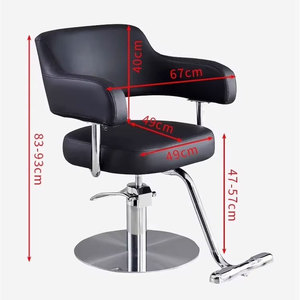 Silla de Peluquería Giratoria con Altura Ajustable, Base de Acero Inoxidable, Silla de Belleza para Peluquería, Venta al Por Mayor - Product Image 4