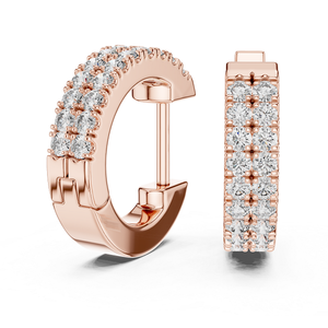 Boucles d'oreilles en diamant de culture pour femmes, plaquées or rose, bijoux chics, éclat radieux, cadeau pour mariage, occasion spéciale, mode quotidienne - Product Image 2